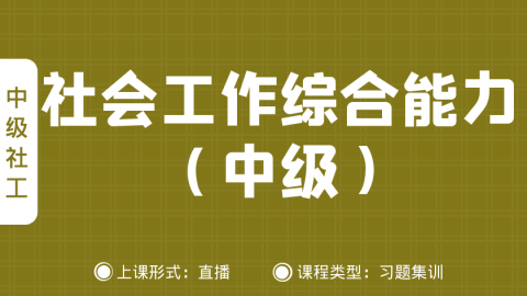 【社工VIP】中级综合能力 · 习题集训