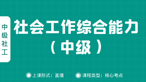 【社工VIP】中级综合能力 · 核心考点