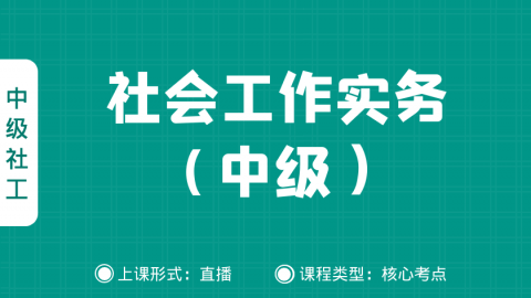 【社工VIP】中级实务 · 核心考点