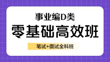 【抖音】事业编D类零基础笔面一体高效班